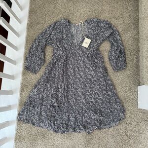NWT Faherty Sirene Floral Long Sleeve Dress Boho With Pockets Size XS